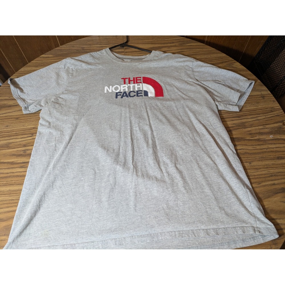 The North Face Mens Graphic Logo T-Shirt Heather Gray Short Sleeve XL